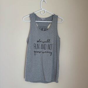 Gray Motivational Tank Top